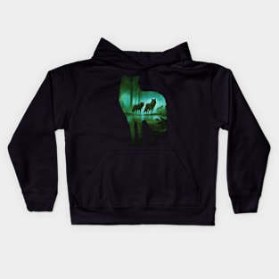 wolf pack nightly hunt Kids Hoodie